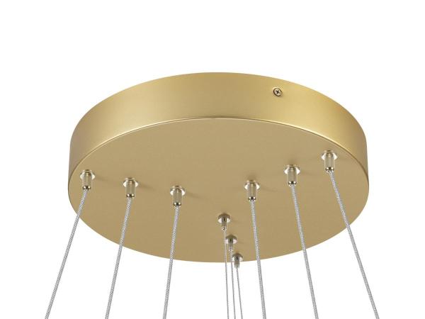 ONE FLAT, Pendelleuchte, triple, 300 cm, 2700/3000 K, DALI 2, Touch, messing