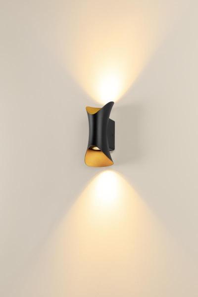 MODELA, Wandleuchte, up/down, 2700 K, PHASE, schwarz/gold