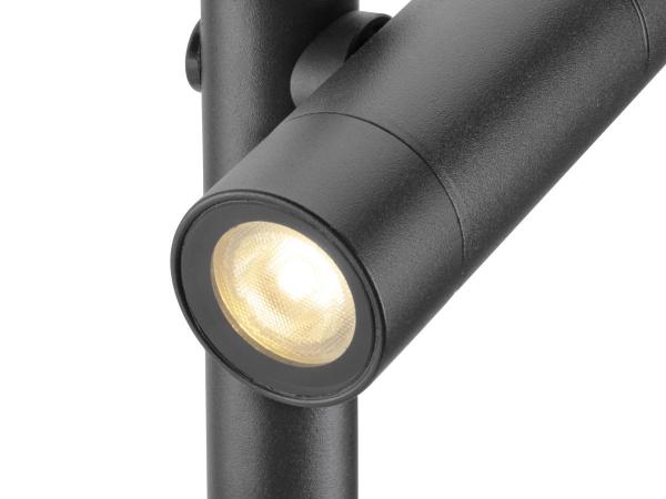 HELIA SLIM Pole, double, LED Outdoor Stehleuchte, schwarz IP65 3000 K