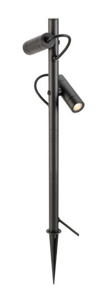 HELIA SLIM Pole, double, LED Outdoor Stehleuchte, schwarz IP65 3000 K