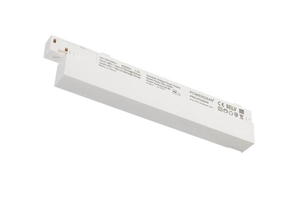 48V SYSTEM, Intrack LED Treiber, 48VDC, 200 W, On/Off, Klemme für 220-240V Anschlusskabel, Kabelkammer, weiß