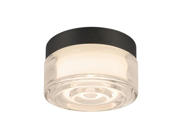 CYFT WAVE, Wand- und Deckenaufbauleuchte, 2700/3000/4000 K, 6,5 W, PHASE, schwarz / klar