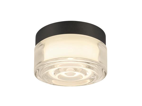 CYFT WAVE, Wand- und Deckenaufbauleuchte, 2700/3000/4000 K, 6,5 W, PHASE, schwarz / klar