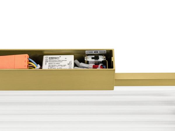 QUIMERA, Wandaufbauleuchte, 2700/3000 K, PHASE, gebürstet messing