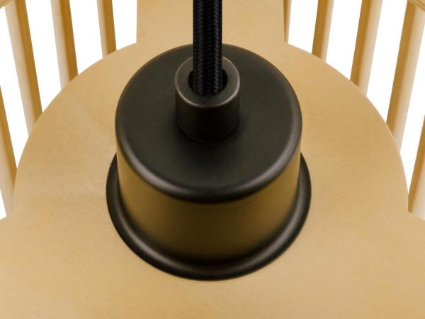 WUD, Pendelleuchte, E27, cylindrical, offenes Kabelende, 1 x max. 60 W, schwarz