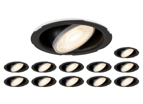 Set bestehend aus 12 x UNIVERSAL DOWNLIGHT PHASE IP20 38°, starr/schwenkbar, ohne Abdeckung