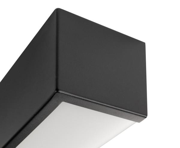 CHROMBO, Wandaufbauleuchte, quadratisch, 3000 K, 8 W, PHASE, 120°, schwarz