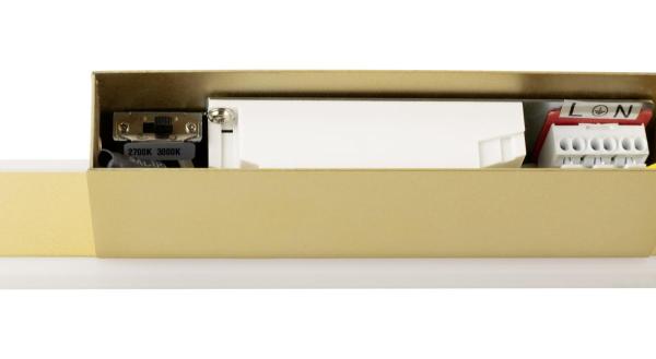 ONE LINEAR 70, Wandaufbauleuchte, UP/DOWN, 2700/3000 K, PHASE, messing