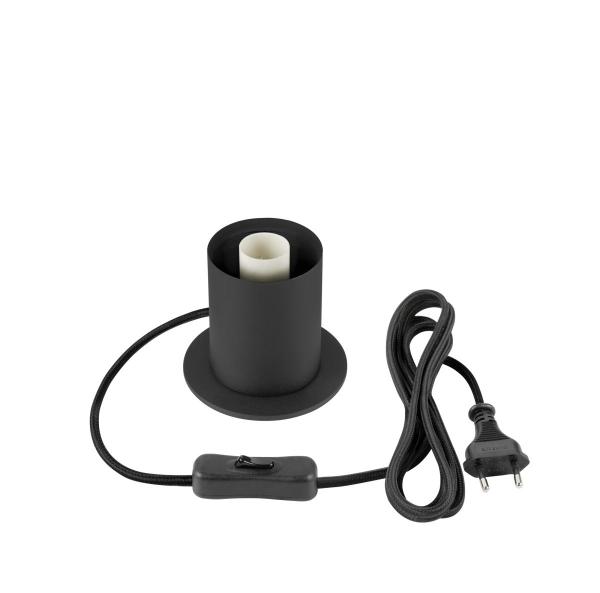 VARYT, Tischleuchte, rund, 1x max. 6 W, E14, schwarz