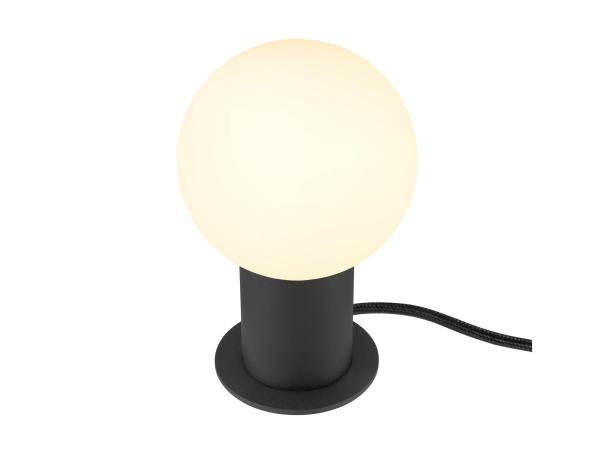 VARYT, Tischleuchte, rund, 1x max. 6 W, E14, schwarz