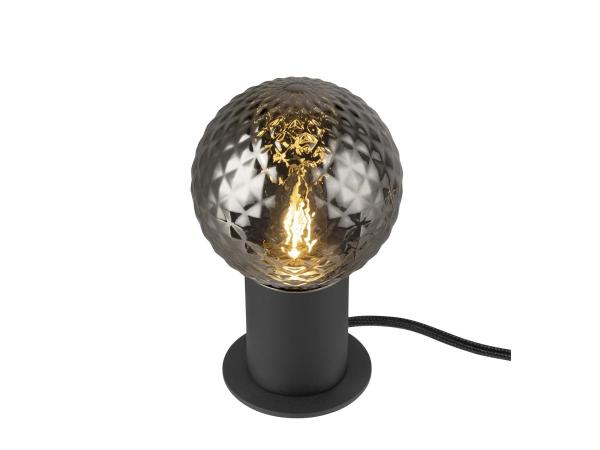 VARYT, Tischleuchte, rund, 1x max. 6 W, E14, schwarz