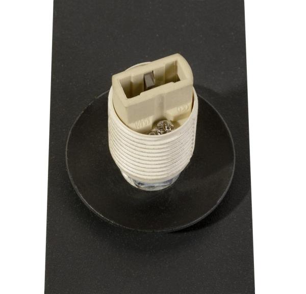 SUN, Wandaufbauleuchte, eckig, 1x max. 40 W, LED-Leuchtmittel, G9, PHASE, schwarz