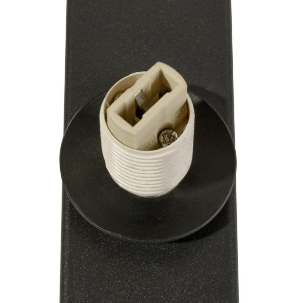 SUN, Wandaufbauleuchte, rund, 1x max. 40 W, LED-Leuchtmittel, G9, PHASE, schwarz