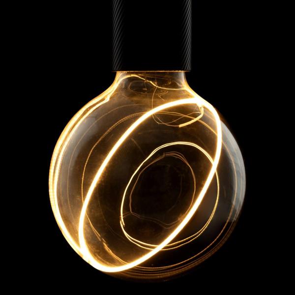 LED Illusion Globe 125 slanting top, LED-Leuchtmittel, smokey, E27, PHASE, 5 W, 2200 K