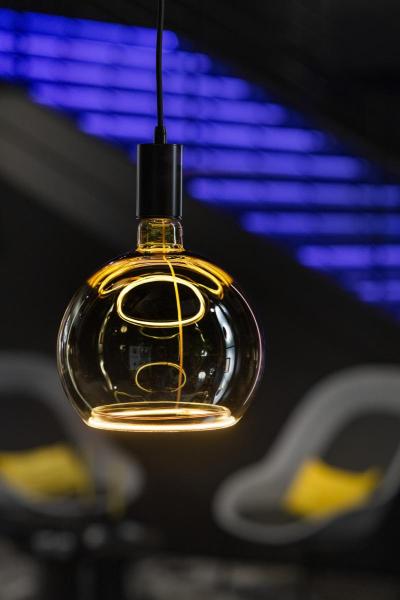 LED Floating Globe 200, LED-Leuchtmittel, smokey black, E27, PHASE, 6 W, 1900 K