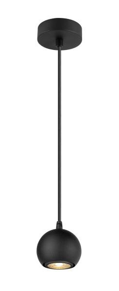 LIGHT EYE® 90, Pendelleuchte, GU10, Pendellänge 150 cm, 1x max. 6 W, matt schwarz