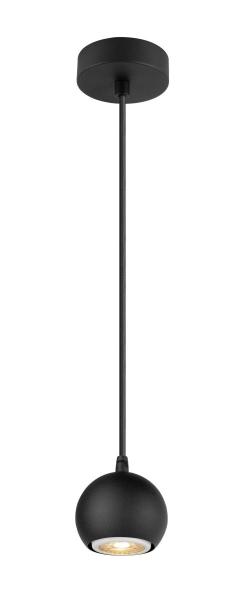 LIGHT EYE® 90, Pendelleuchte, GU10, Pendellänge 150 cm, 1x max. 6 W, matt schwarz