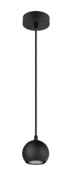 LIGHT EYE® 90, Pendelleuchte, GU10, Pendellänge 150 cm, 1x max. 6 W, matt schwarz