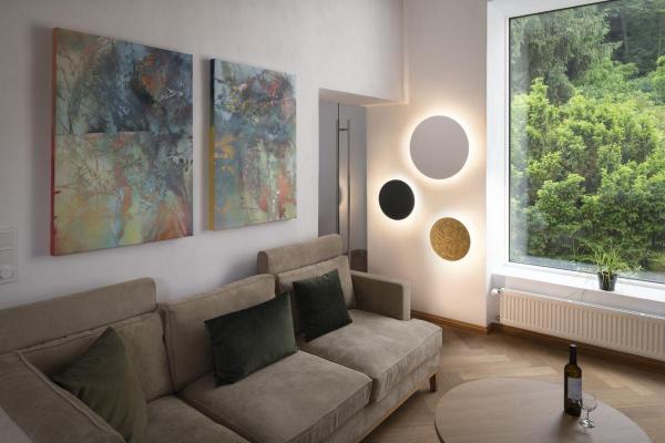 MANA 40 Leuchtenschirm, rund, H: 2.2 cm, schwarz