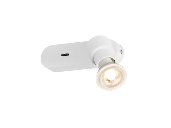 PURI 2.0 Basic, Wand- und Deckenaufbauleuchte, Schalter, rund, 1x max. 6 W GU10, weiß