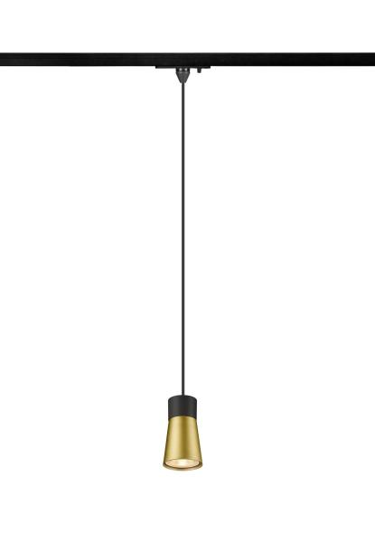 PURI 2.0 Cone, 1~ Pendelleuchte, GU10, Pendellänge 200 cm, 1x max. 6 W, schwarz / gold