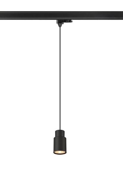 PURI 2.0 Tube, 3~ Pendelleuchte, GU10, Pendellänge 200 cm, 1x max. 6 W, schwarz