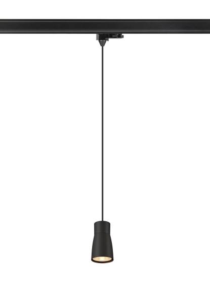 PURI 2.0 Dome, 3~ Pendelleuchte, GU10, Pendellänge 200 cm, 1x max. 6 W, schwarz