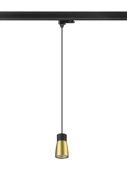 PURI 2.0 Dome, 3~ Pendelleuchte, GU10, Pendellänge 200 cm, 1x max. 6 W, schwarz / gold