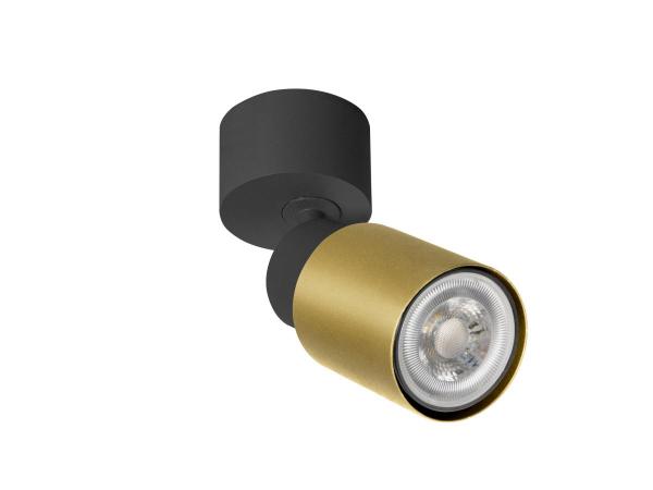 PURI 2.0 Tube, Wand- und Deckenaufbauleuchte, 1x max. 6 W GU10, schwarz / gold