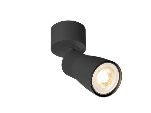 PURI 2.0 Dome, Wand- und Deckenaufbauleuchte, 1x max. 6 W GU10, schwarz