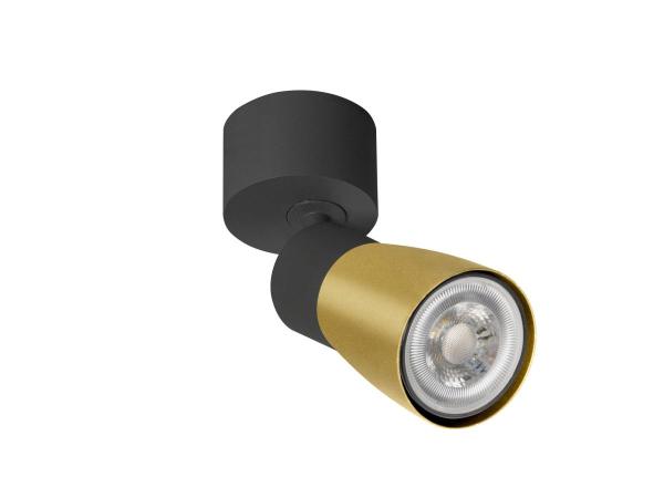 PURI 2.0 Dome, Wand- und Deckenaufbauleuchte, 1x max. 6 W GU10, schwarz / gold