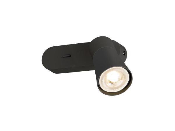 PURI 2.0 Cone, Wand- und Deckenaufbauleuchte, Schalter, rechteckig, 1x max. 6 W GU10, schwarz