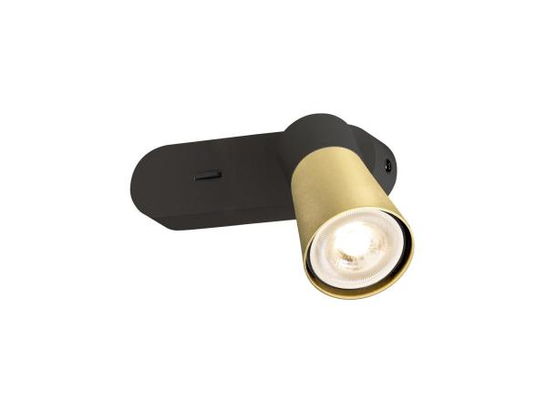PURI 2.0 Cone, Wand- und Deckenaufbauleuchte, Schalter, rechteckig, 1x max. 6 W GU10, schwarz / gold