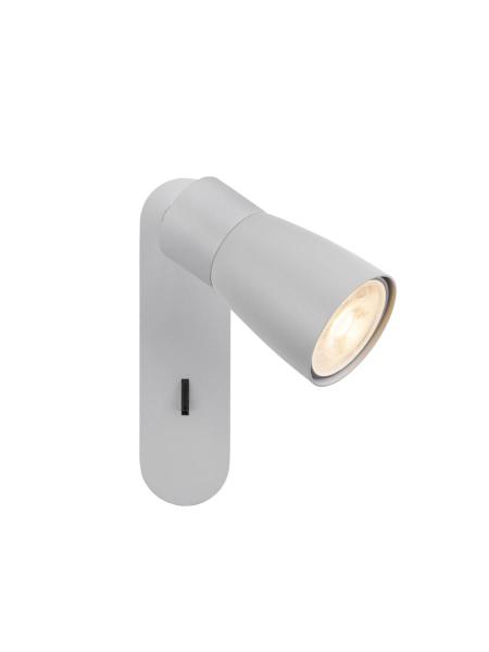 PURI 2.0 Dome, Wand- und Deckenaufbauleuchte, Schalter, rechteckig, 1x max. 6 W GU10, grau