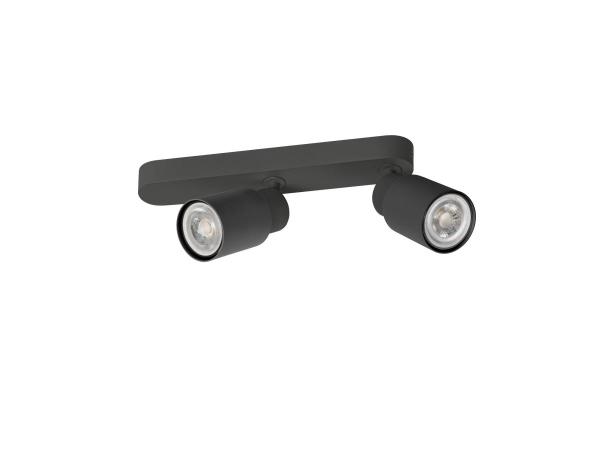 PURI 2.0 Tube, Wand- und Deckenaufbauleuchte, asymmetrisch, 2 x max. 6 W GU10, schwarz