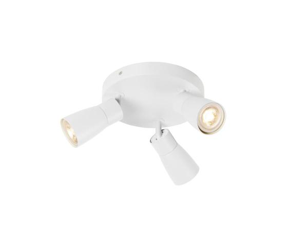 PURI 2.0 Dome, Wand- und Deckenaufbauleuchte, rund, 3 x max. 6 W GU10, weiß