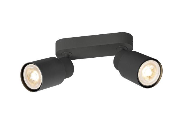 PURI 2.0 Tube, Wand- und Deckenaufbauleuchte, long, 2 x max. 6 W GU10, schwarz