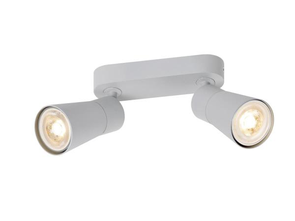 PURI 2.0 Cone, Wand- und Deckenaufbauleuchte, long, 2 x max. 6 W GU10, grau