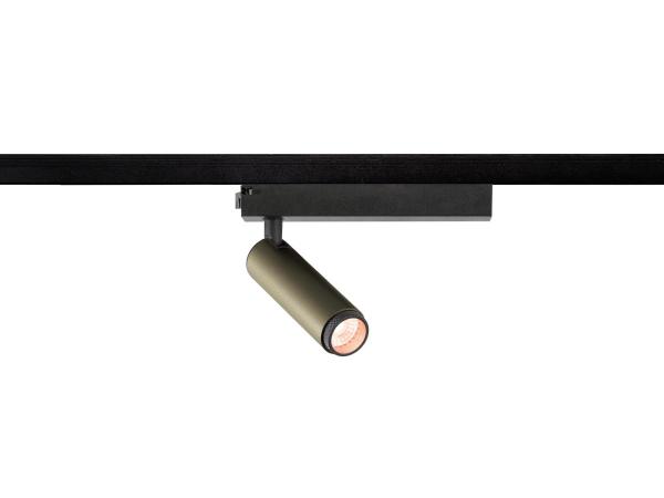 GRIP! S, 1~ Spot, zylindrisch, 2000-3000 K, 11 W, Dim-to-Warm, PHASE, 29°, bronze / schwarz