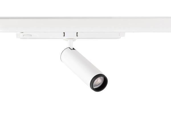 GRIP! M, 3~ Spot, zylindrisch, 2000-3000 K, 15 W, DALI, Dim-to-Warm, Touch, 42°, weiß / schwarz