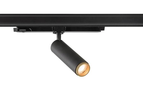 GRIP! M, 3~ Spot, zylindrisch, 2000-3000 K, 15 W, DALI, Dim-to-Warm, Touch, 42°, schwarz / gold