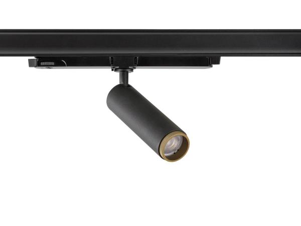 GRIP! M, 3~ Spot, zylindrisch, 2000-3000 K, 15 W, DALI, Dim-to-Warm, Touch, 42°, schwarz / gold