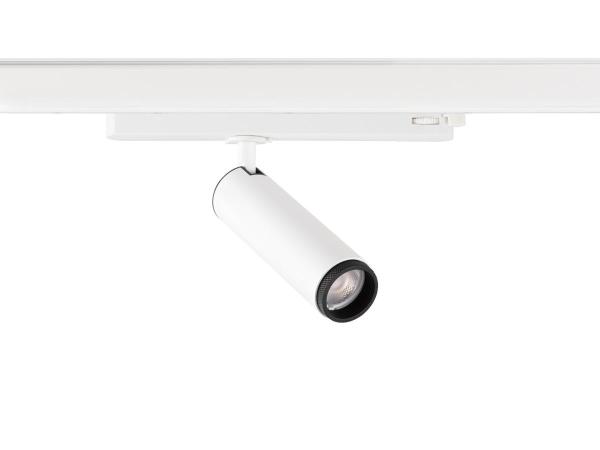 GRIP! M, 3~ Spot, zylindrisch, 2000-3000 K, 15 W, Dim-to-Warm, PHASE, 42°, weiß / schwarz