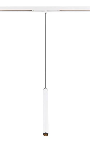 GRIP! S, 48V Pendelleuchte, Pendellänge 200 cm, 2700 K, 29°, DALI, weiß / schwarz