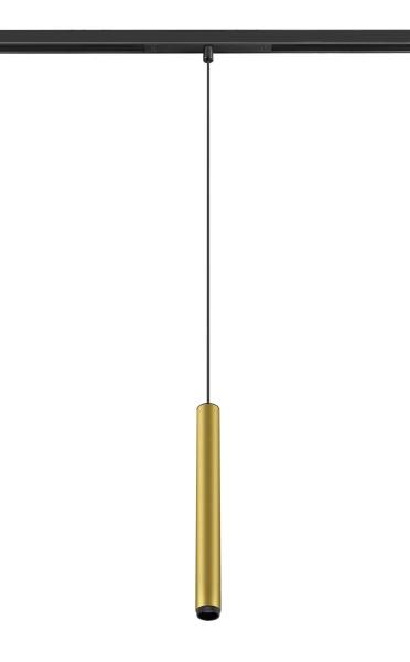 GRIP! S, 48V Pendelleuchte, Pendellänge 200 cm, 2700 K, 29°, DALI, gold / schwarz