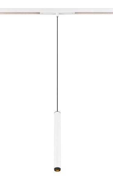 GRIP! S, 48V Pendelleuchte, Pendellänge 200 cm, 3000 K, 29°, DALI, weiß / schwarz