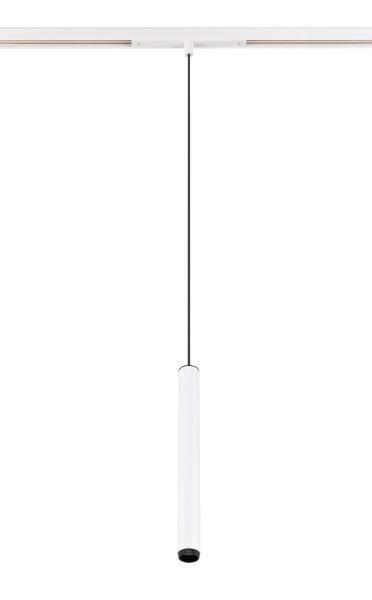 GRIP! S, 48V Pendelleuchte, Pendellänge 200 cm, 3000 K, 29°, DALI, weiß / schwarz