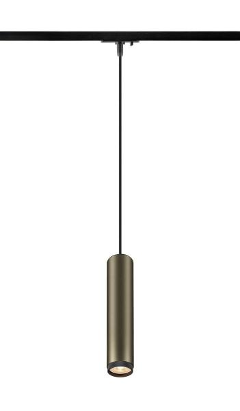 GRIP! L, 1~ Pendelleuchte, GU10, Pendellänge 200 cm, 1x max. 6 W, bronze / schwarz