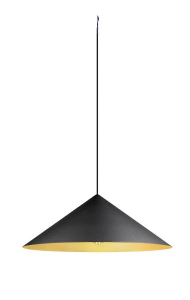 MAGICO 55, Pendelleuchte, E27, Pendellänge 180 cm, 1x max. 10 W, matt schwarz / gold