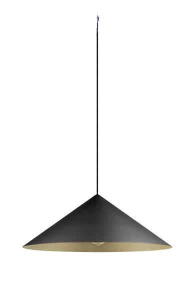 MAGICO 55, Pendelleuchte, E27, Pendellänge 180 cm, 1x max. 10 W, matt schwarz / gold